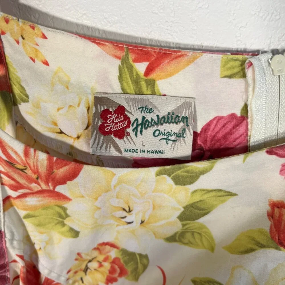 Hilo Hattie hawaiian flowered dress size L‎ large